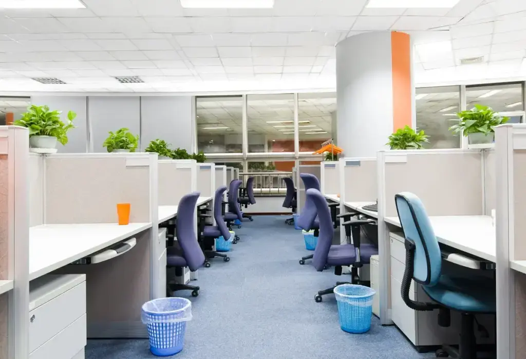 A clean and sparkling modern office interior